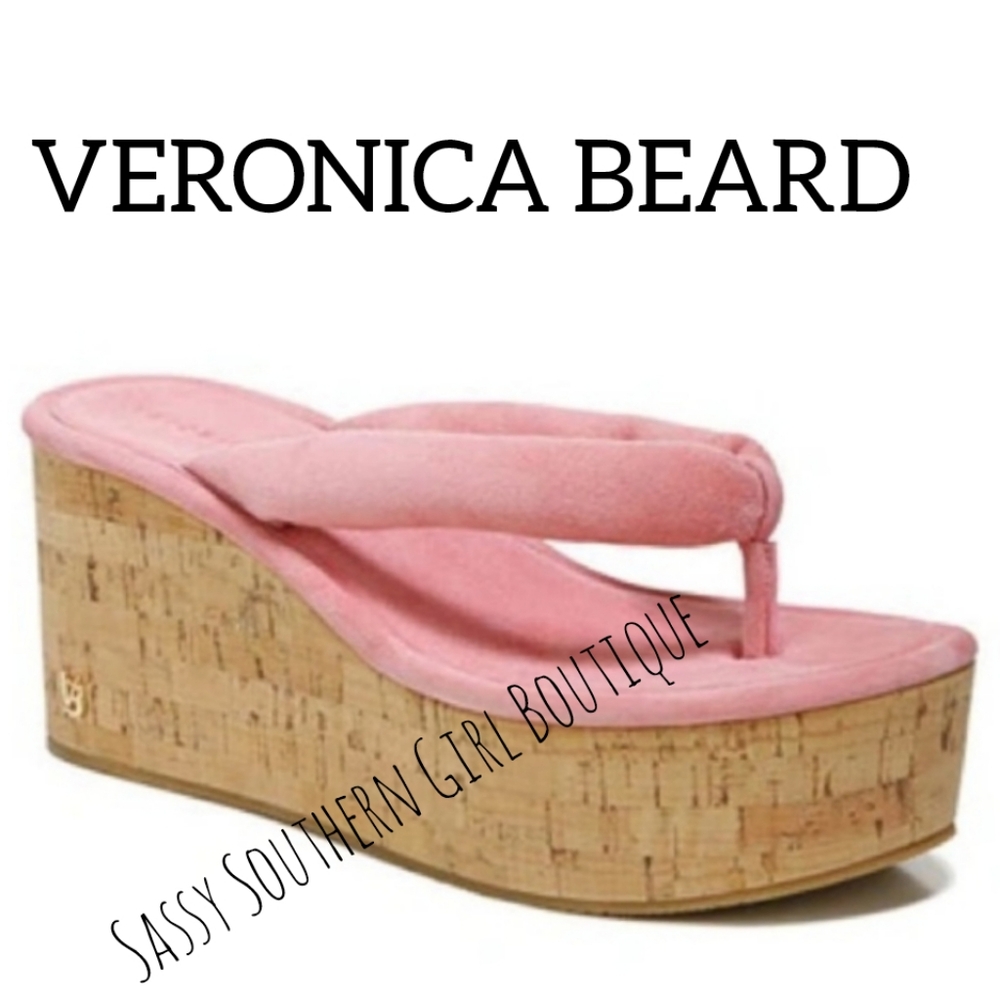 🆕⭐ VERONICA BEARD pink suede wedges